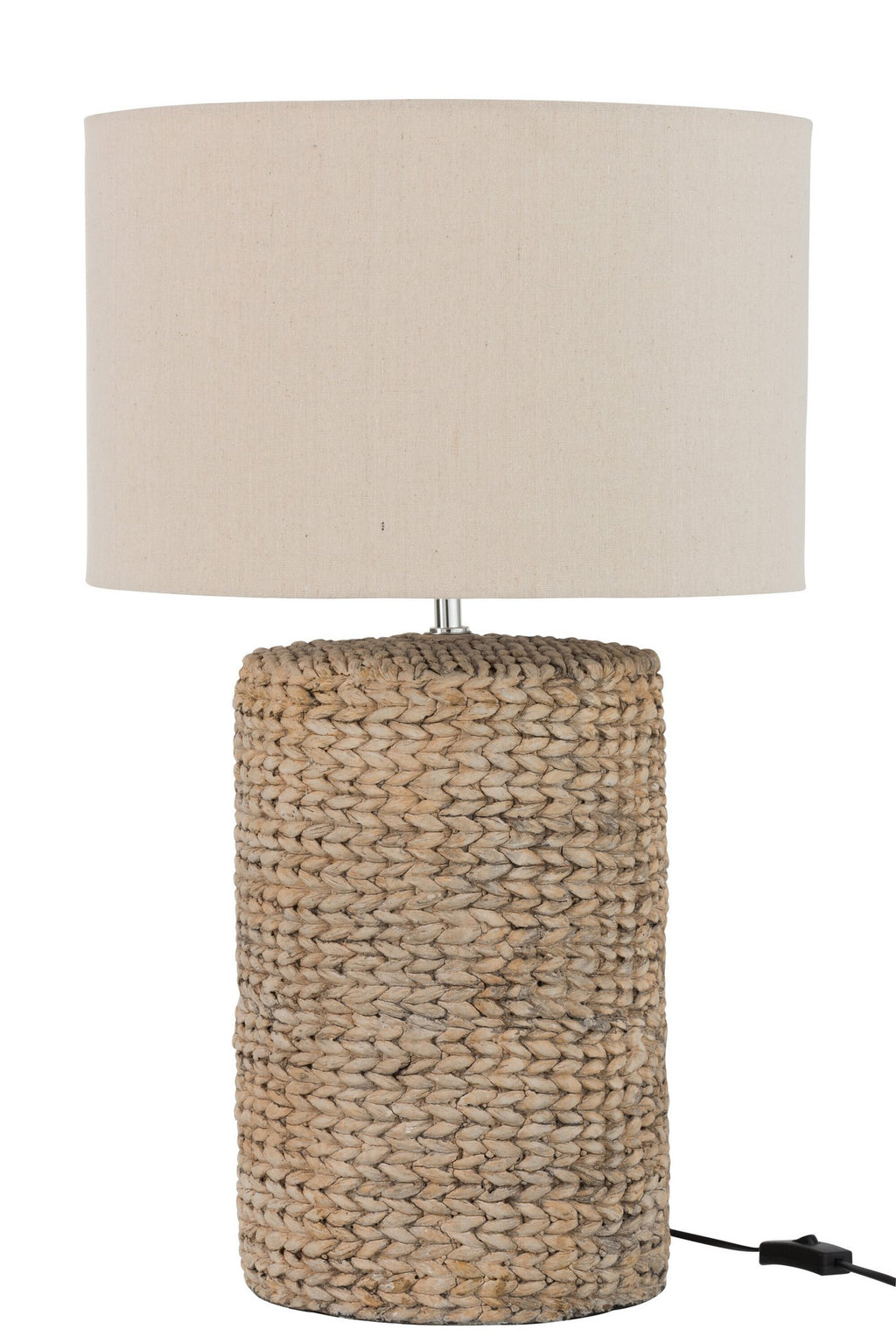 J-Line lamp Dik Vlecht - beton/katoen - naturel - large