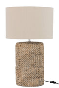 J-Line lamp Dik Vlecht - beton/katoen - naturel - large