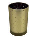 Theelichthouder blokjes goud paars large 18cm*
