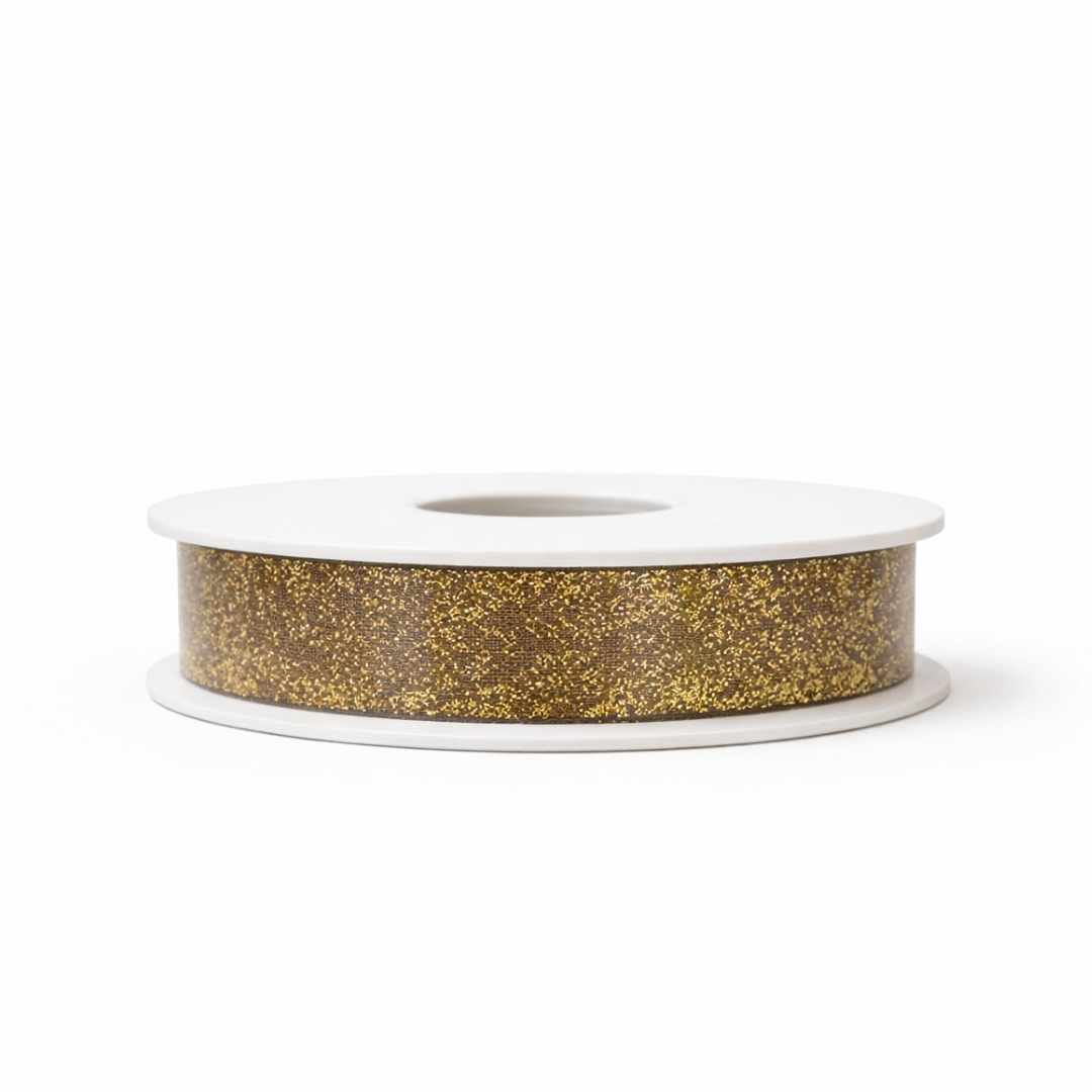 Glitter Lint - Bruin - Goud