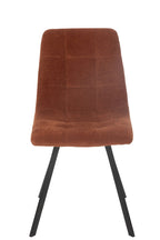 J-Line Eetstoel Clark Metaal/Polyester Roest
