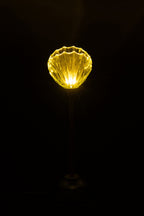 J-Line lamp Shell - ijzer - lichtgroen/wit - S - LED lichtjes