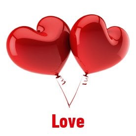 Cadeau kaartjes - Love -7x7cm - 20 st