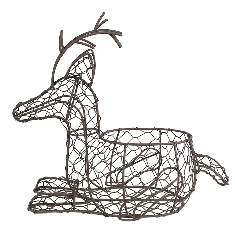 Mand Rendier 27 cm Bruin Metaal Eiermand
