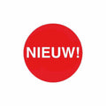 Etiketten Nieuw! – 25mm – rood – 500 stuks