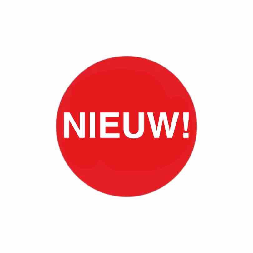 Etiketten Nieuw! – 25mm – rood – 500 stuks