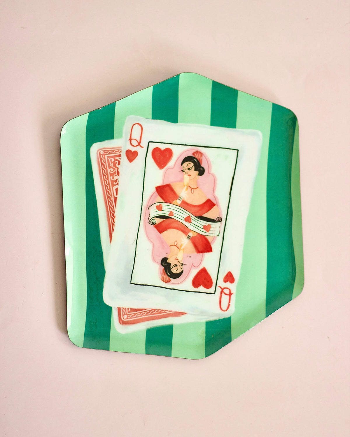 Wandbord | Koningin van harten afdrukken | 25,5 x 21,25 cm