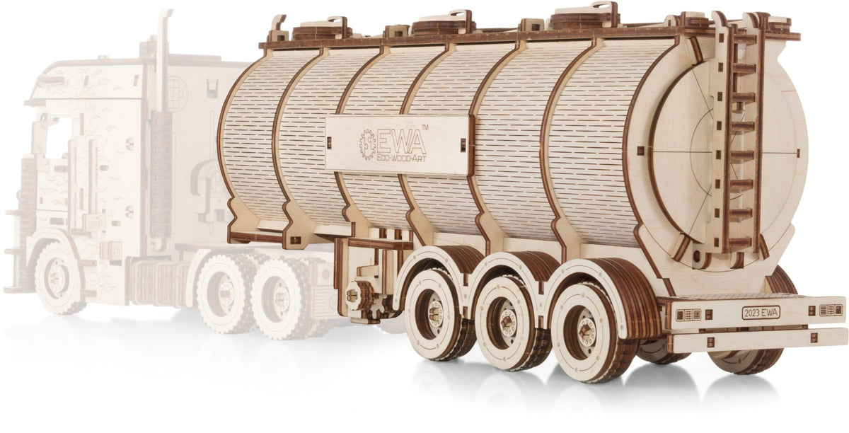Eco Wood Art (EWA) 3D Houten Puzzel Tank Semitrailer for Truck Road King, 3410, 39,7x10,8x20cm