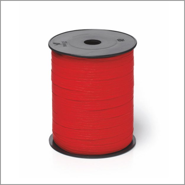 Paperlook krullint – 10 mm x 250 meter – rood