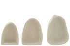 J-Line Set Van Drie Wandrekken Papier Mache Wit