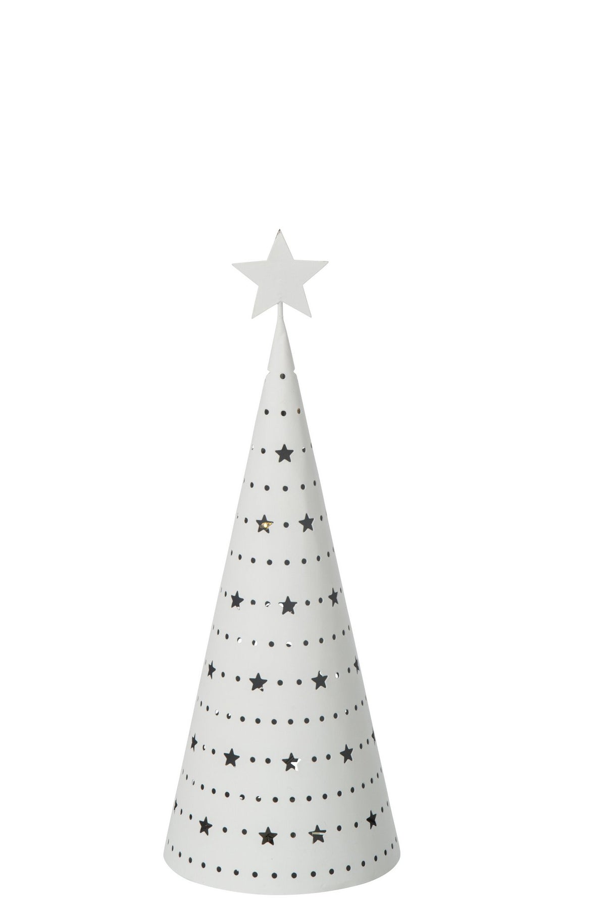 J-Line Ledkerstboom - ijzer - wit - small