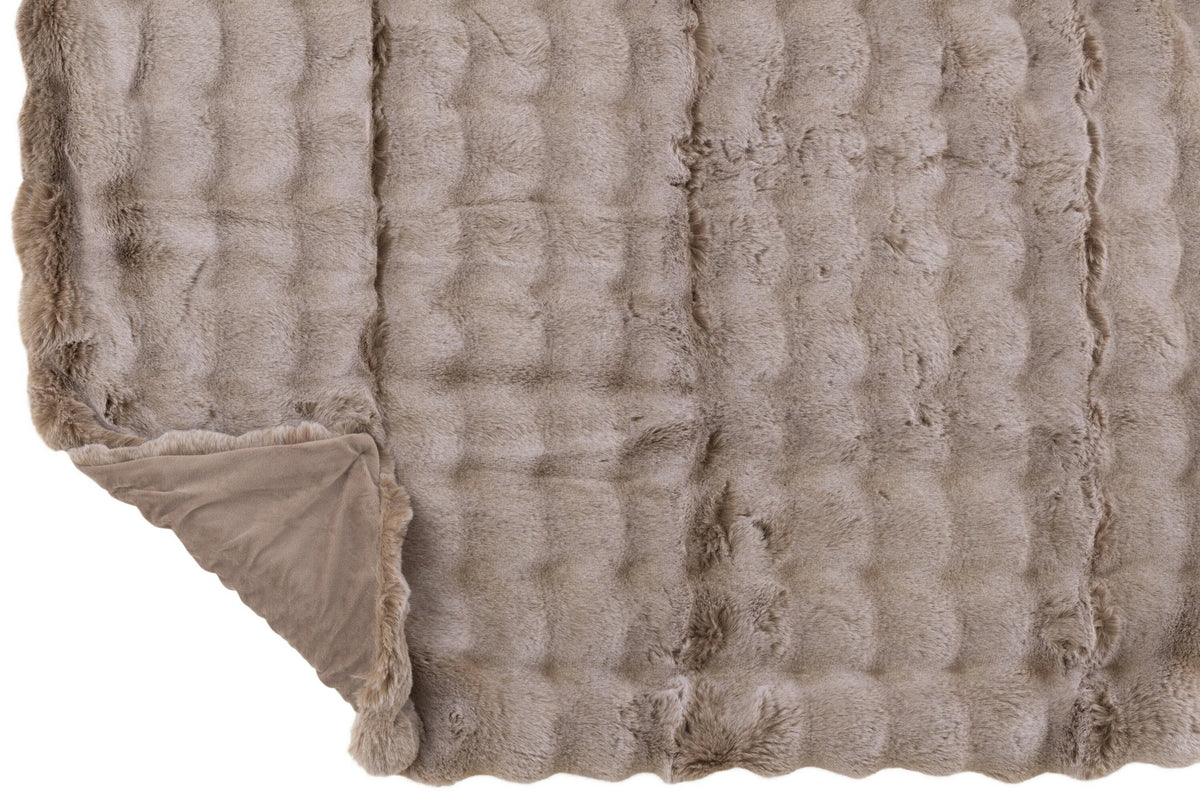 J-Line Geruit Golf Polyester Taupe