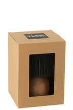 J-Line Lamp Led Hout/Metaal Zwart