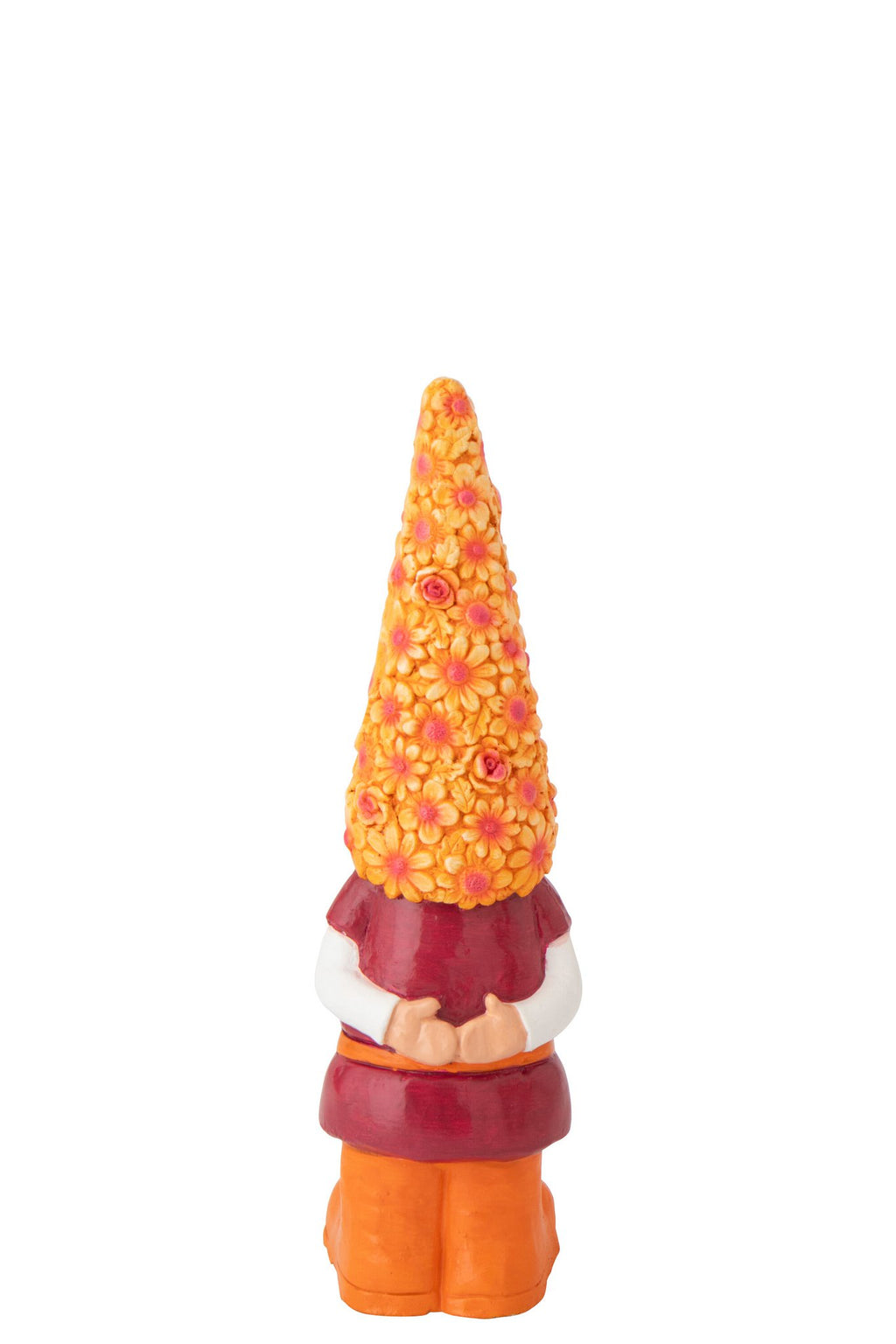 J-Line decoratie Kabouter Bloemenhoed - polyresin - mix - M