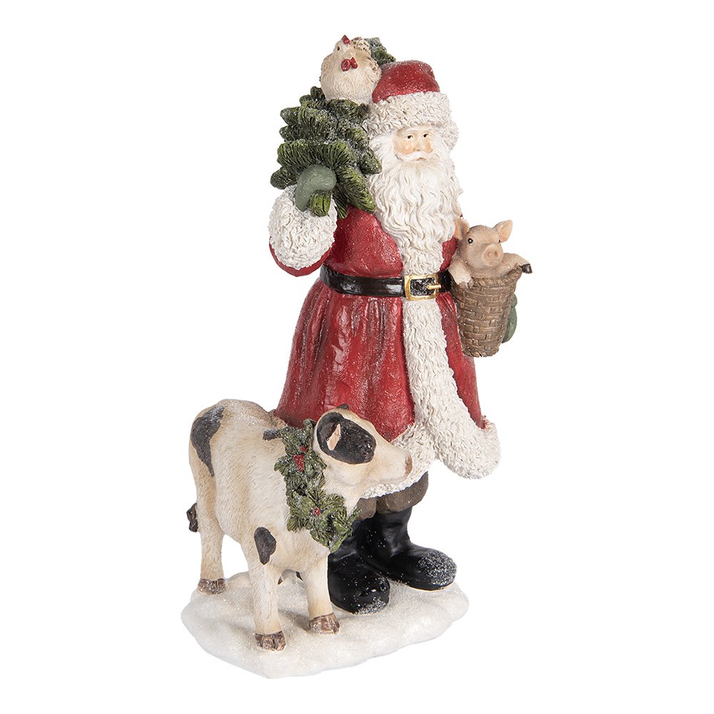 Kerstdecoratie Beeld Kerstman 17x16x30 cm Rood Kunststof