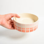 Serveerschaal | Handbeschilderd Keramiek Geruit Ombre | 5 inch