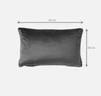 Nederlands decor Finn - Kussen fluweel 40x60 cm - Micro -chip - Grijs