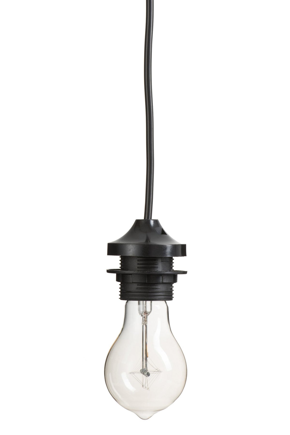 J-Line lamp Socket - kunststof/glas - transparant/zwart