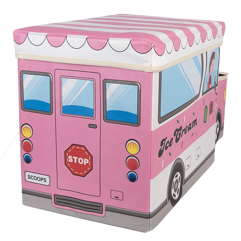 Opbergdoos Auto 55x32x28 cm Roze Kunststof