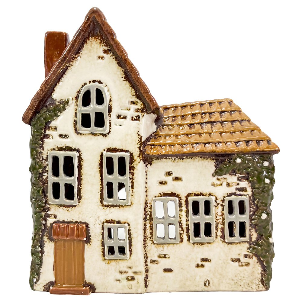 Waxinelichthouder Huis Beige Keramiek Waxinelichthouder
