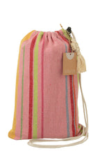 J-Line Hangmat Strepen Katoen/Polyester Roze+Mix