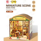 DIY Miniature Scene 3D Boekwinkel met LED- verlichting- MDF