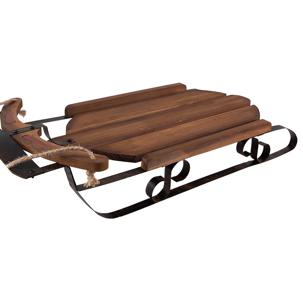Decoratie Slee 71x39x14 cm Bruin Hout