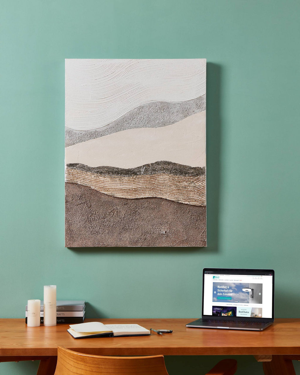 Schilderij Jerantut Beige 60x80cm