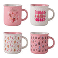 Mok Set van 4 380 ML Wit Porselein