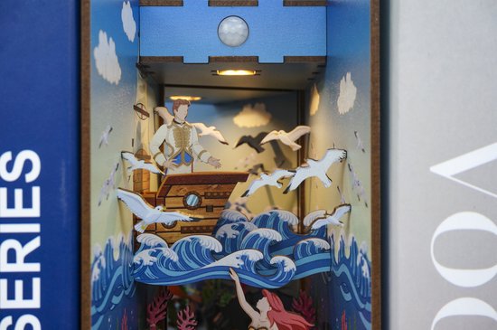 Tonecheer, DIY Book Nook, The Little Mermaid Bookend, TQ112, 18,2x8x24,5cm