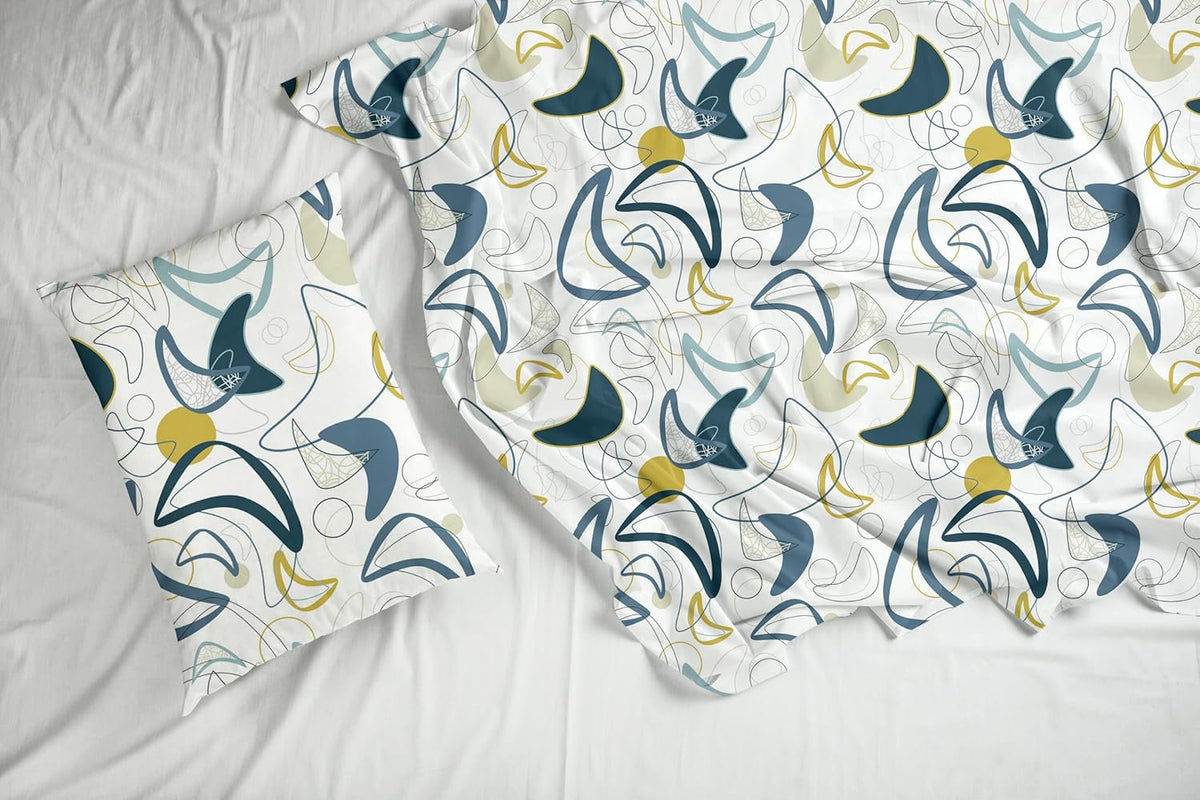 Lakenset voor tweepersoonsbed - 100% puur katoen 144TC - 88x90 inch met 2 kussenslopen