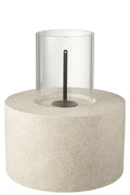 J-Line Tafelhaard Bio-Ethanol Rond Mgo Grijs