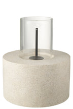 J-Line Tafelhaard Bio-Ethanol Rond Mgo Grijs
