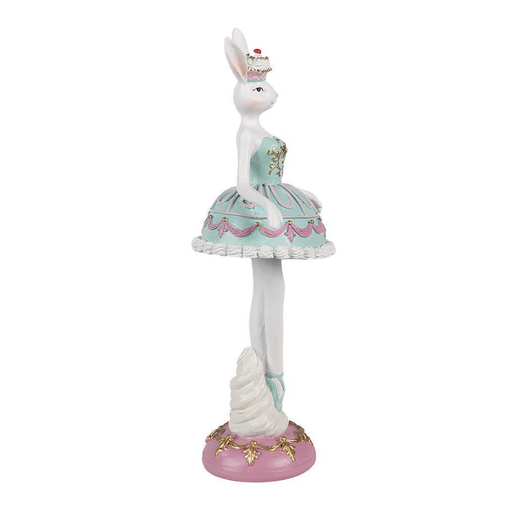 Decoratie Beeld Konijn 23 cm Wit Kunststof