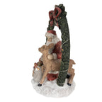 Kerstdecoratie met LED-verlichting Kerstman 23 cm Rood Polyresin
