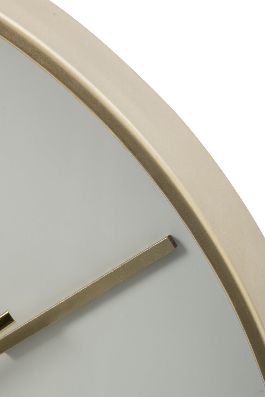 J-Line Wandklok - ijzer - wit/goud - large