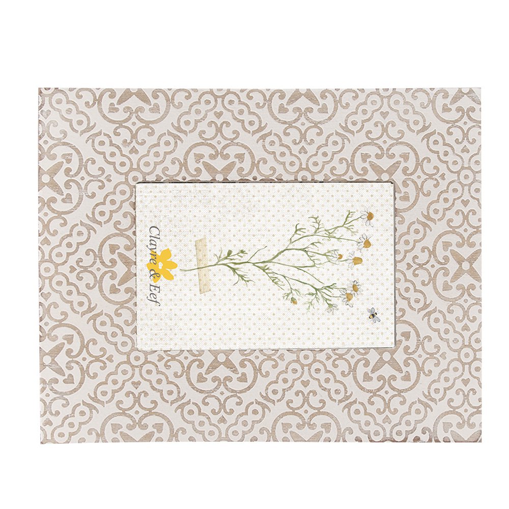 Fotolijst 10x15 cm Wit Beige Hout Fotokader