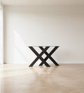 Metalen X poten - set van 2 - 8x8 - zwart poedercoat