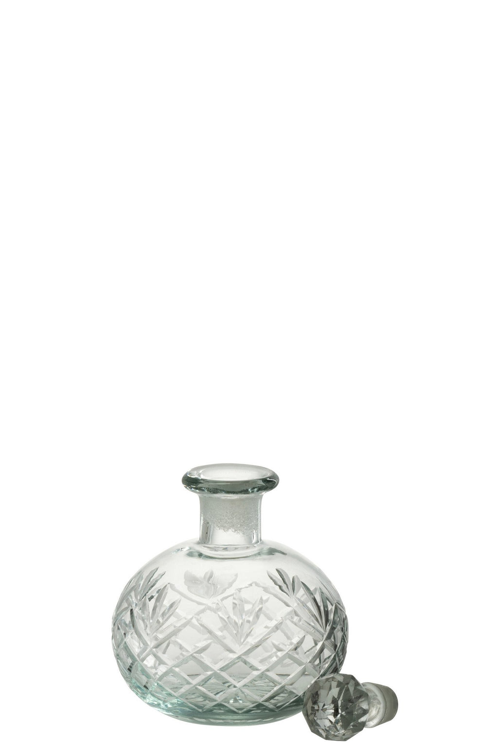 J-Line decoratie fles Line - glas - transparant - medium