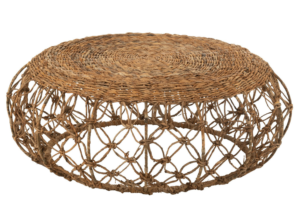J-Line Salontafel Schotel Metaal/Bananenblad Naturel