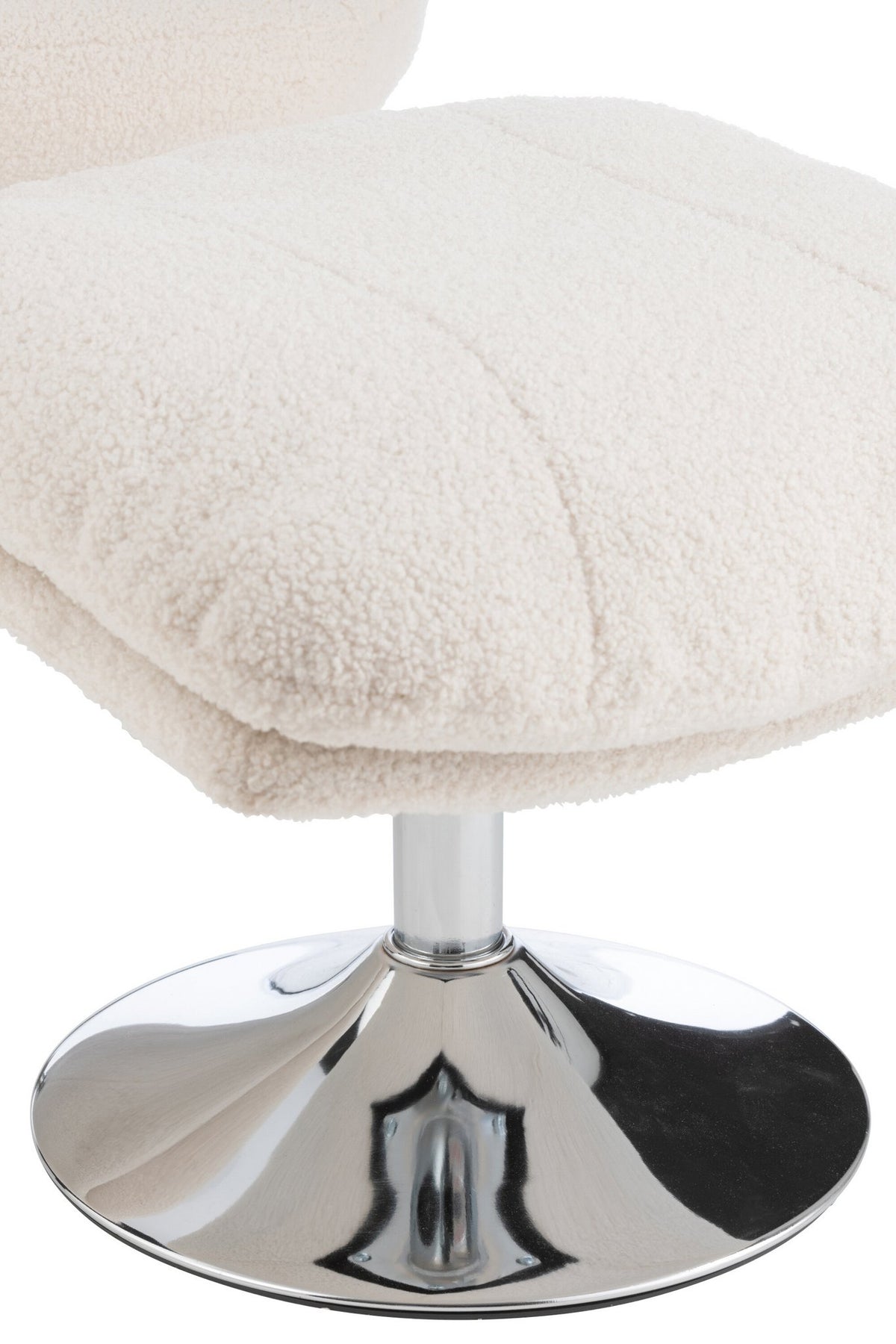 J-Line zetel Relax + Voetbank - metaal/multiplex - creme/zilver