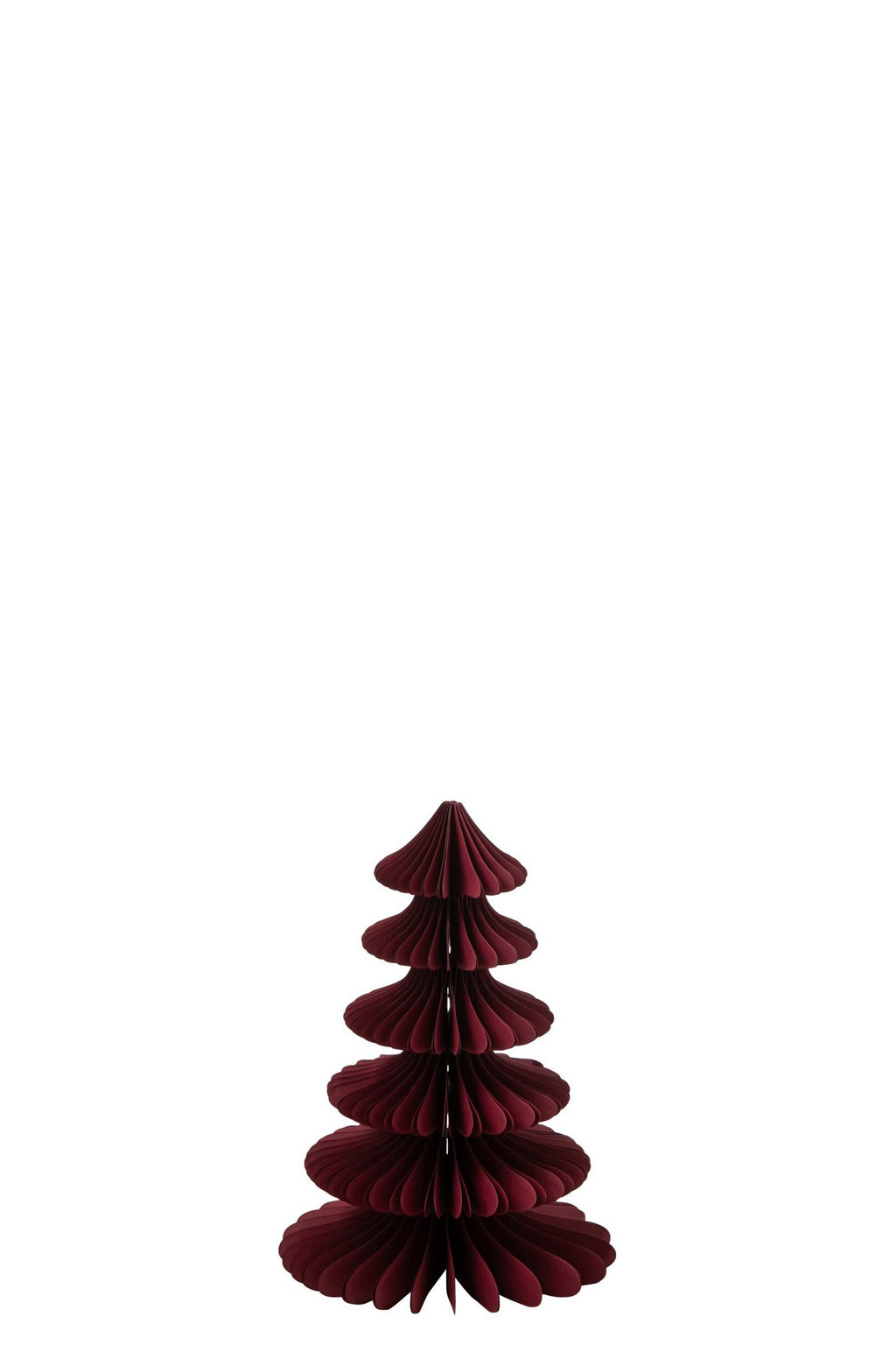 J-Line decoratie Boom - papier - bordeaux - small