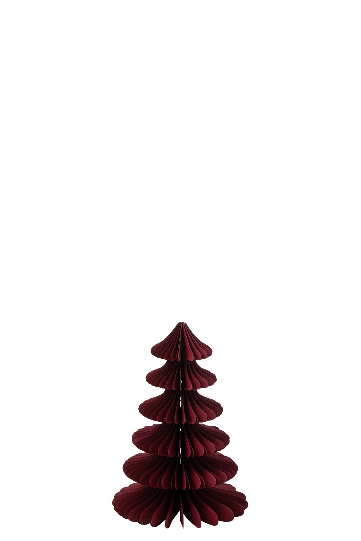 J-Line decoratie Boom - papier - bordeaux - small