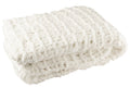 J-Line deken Gebreid - polyresin - roze/wit
