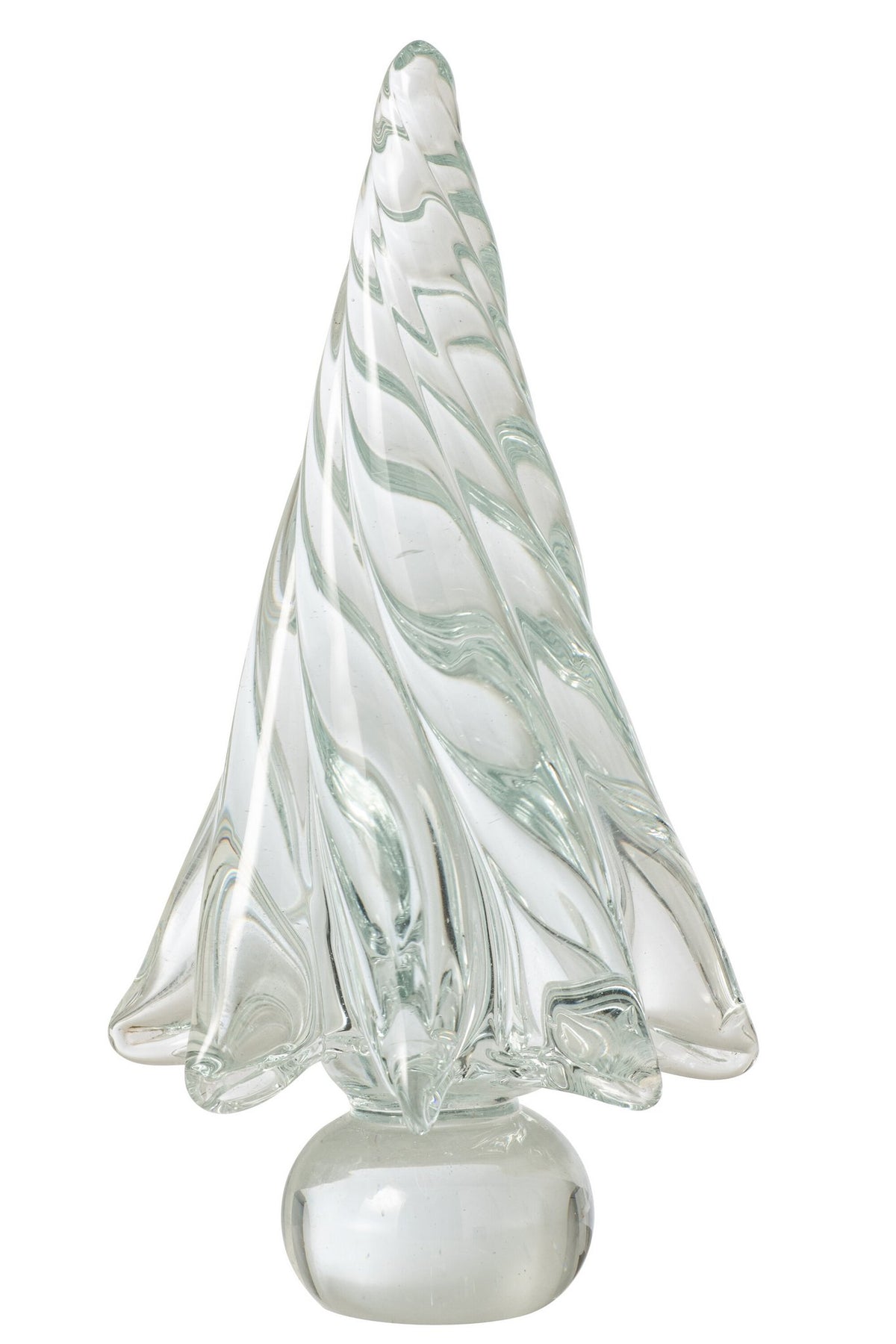 J-Line decoratie Kerstboom - glas - transparant