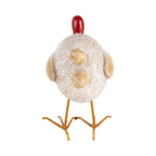 Decoratie Beeld Kip 15 cm Wit Kunststof