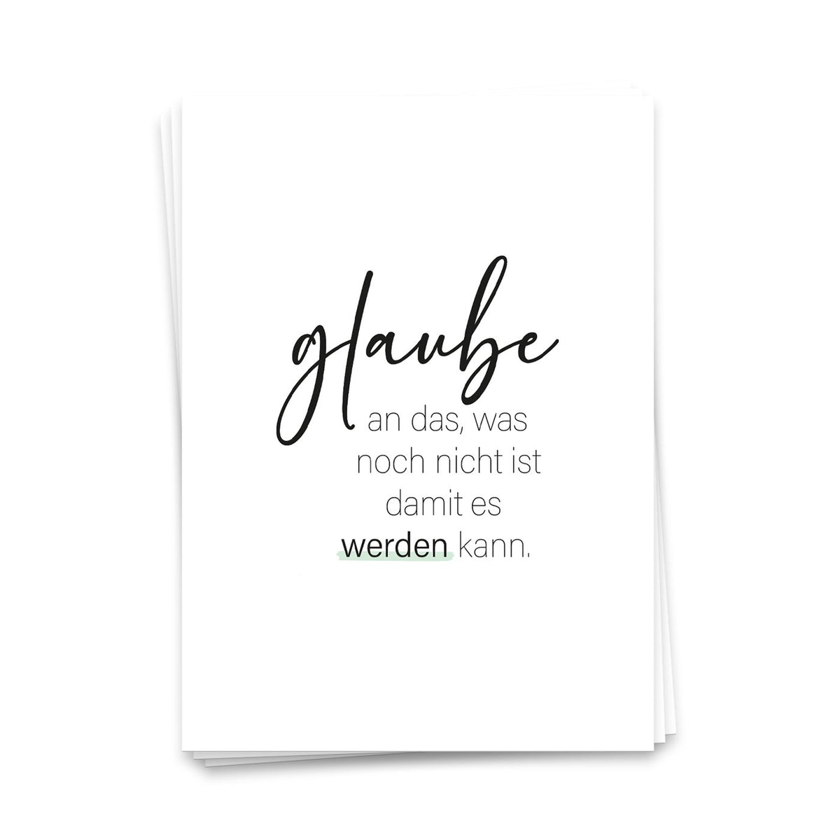 Geloof in wat nog niet is, zodat het kan zijn - ansichtkaart 10 set