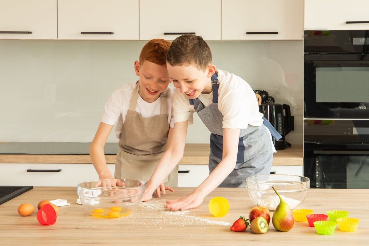 Kinderschort Chambray 52x63cm, roest