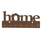 Houten Sleutelhouder – 7 Haken – 29x13,5x0,4 cm (Bruin)