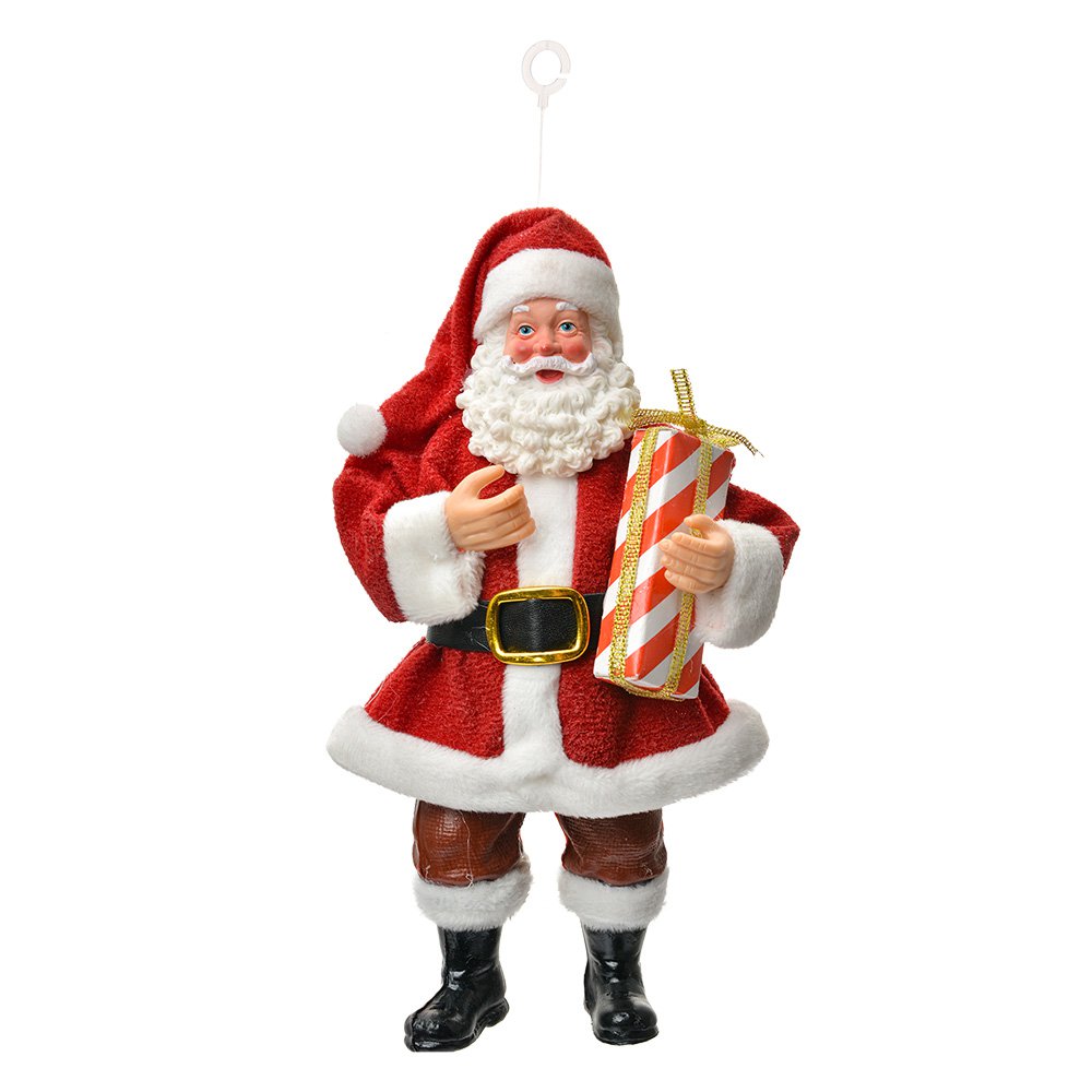 Kersthander Kerstman 17 CM Rood Textiel